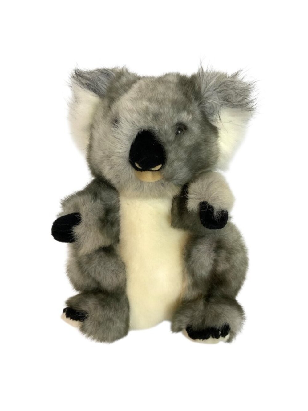 A&A Plush Koala Hand Puppet Soft Gray & White Stuffed Animal Toy Pretend Play